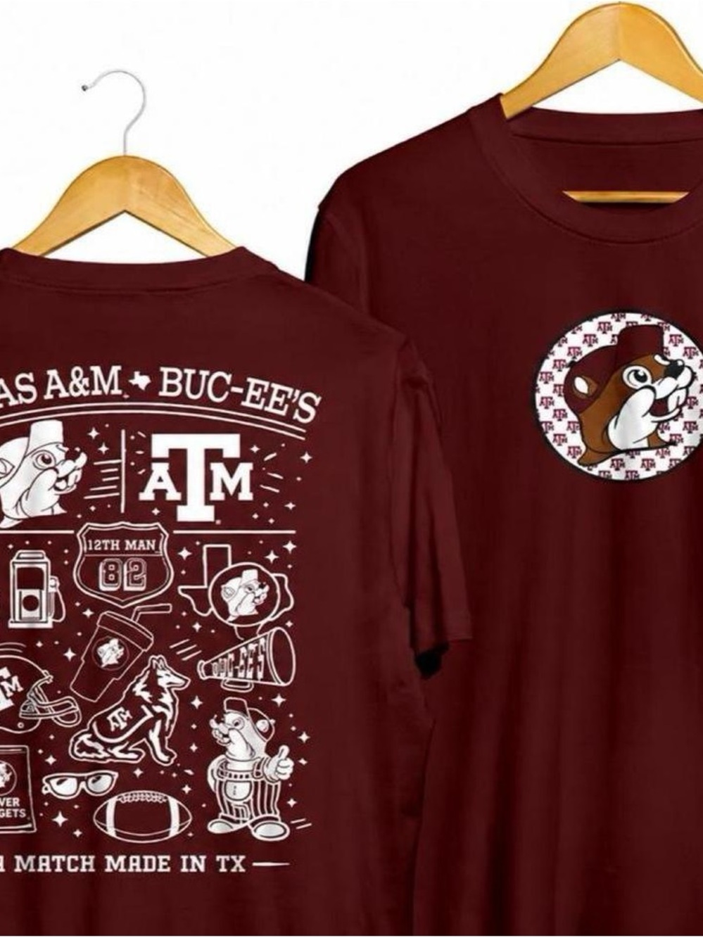 Texas A&M x Buc-ee's Maroon Graphic Tee T-Shirt Limited Edition Men’s XL